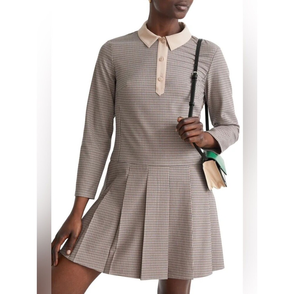 & Other Stories Collared Check Academia Soft Girl Mini Dress Size EU 34/ US 4
